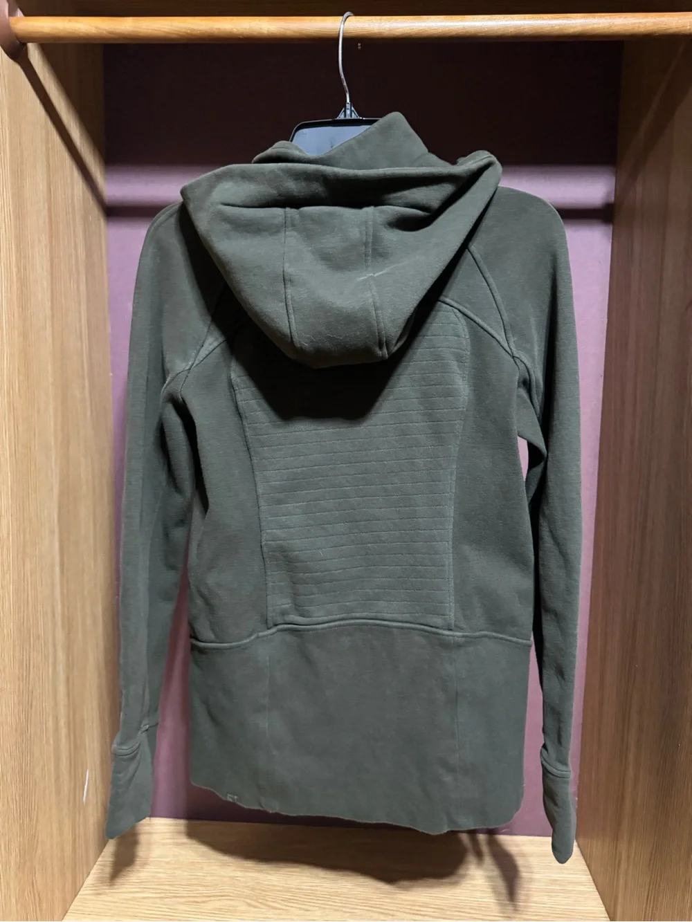 lululemon Hooded Full Zip Jacket Size 8 Olive Green